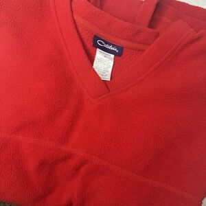 Catalina Fleece Sweater Women's XL V-Neck‎ Red Pullover